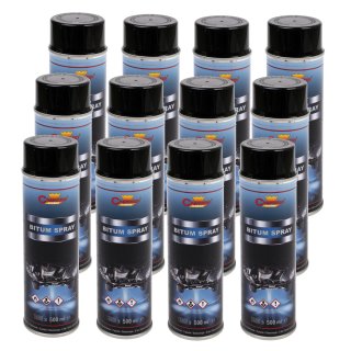 Unterbodenschutz 12x 500ml schwarz Steinschlagschutz UBS Bitumen Spray