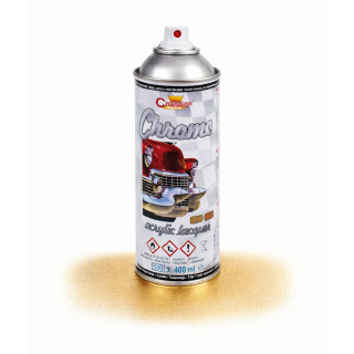 Chromlack Gold 1x 400ml Chromefarbe Chrome Spray Chromspray Effektspray Effekt