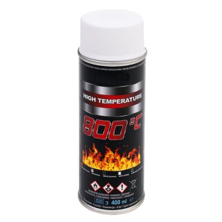Ofenlack 800°C Weiss  Ofenfarbe hitzebeständige Thermofarbe 400 ml