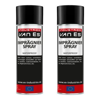 VAN ES Imprägnierspray 2x 400 ml  transparent Zelte Markisen Schuhe Pavillon