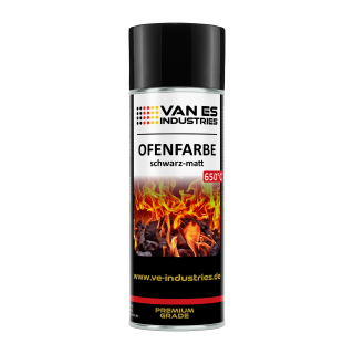 Ofenlack 400 ml Ofenfarbe hitzebeständige 650°C Thermofarbe schwarz matt