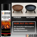 Ofenlack 400 ml Ofenfarbe hitzebeständige 650°C Thermofarbe schwarz matt