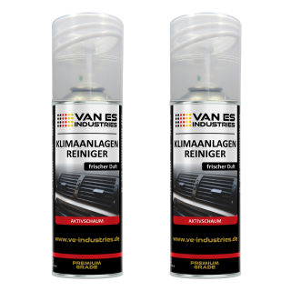 VAN ES 2x Klimaanlagenreiniger 400ml Spray mit 60cm Sonde Aktivschaum Reiniger