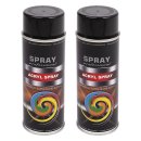 2x Lackspray 400ml Acryl Schwarz glänzend RAL 9005...