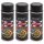 3x Lackspray 400ml Acryl Schwarz glänzend RAL 9005 Sprühlack