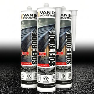 SOFI-ROOF Bitumendichtmasse 3x 300ml Kartusche zum Abdichten von Fugen