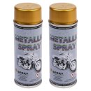 2x Goldlack Metallic Effekt Metallicspray Flakes metallischen Glanz Lackspray Sprühfarbe 400ml