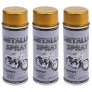 3x Goldlack Metallic Effekt Metallicspray Flakes...