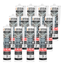 SOFI-TACK 12x Karosseriekleber MS Polymer schwarz 290ml extra stark elastisch