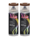 Lackspray PREMIUM ACRYL 2x 400 ml RAL 8016 - Mahagonibraun Sprühfarbe für Metall Holz