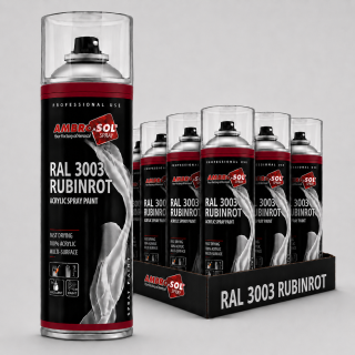 Sprühlack Acryl 6x 400ml - RAL3003 Rubinrot glänzend – Holz, Metall, Kunststoff DIY