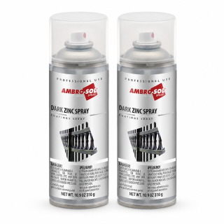 Zink-Spray dunkel 2x 400 ml Kaltverzinkung Korrosionsschutz Metall bis 400 °C