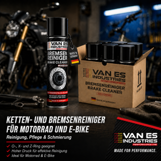 VAN ES Ketten- & Bremsenreiniger für Motorrad, Fahrräder und E-Bikes 12x 400 ml