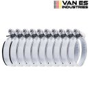 VAN ES 100 x Schlauchschellen Edelstahl 12-22mm W2 DIN3017