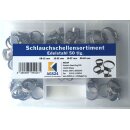50 x Schlauchschellen Klemmschellen Set Edelstahl W2 Sortimentbox 8-50mm
