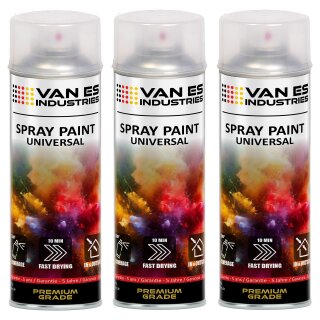 3x Klarlack glänzend 400ml kratzfest Acryllack Autolack HQ