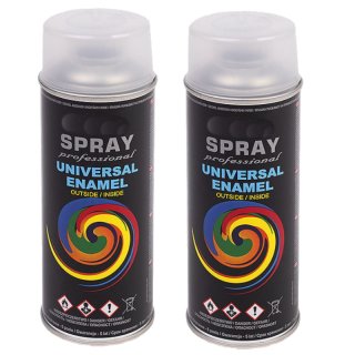 2x Klarlack Spraydose glänzend CC 400ml kratzfest Acryllack