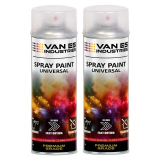 VAN ES 2x Klarlack Spraydose glänzend CC 400ml kratzfest Acryllack
